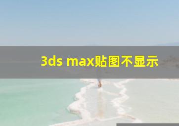 3ds max贴图不显示